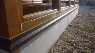 土台水切り施工後