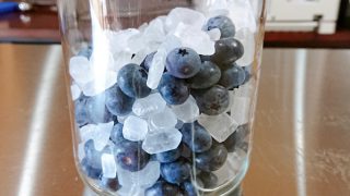 ブルーベリーシロップ試作