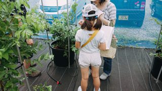 ブルーベリー狩りのお客様